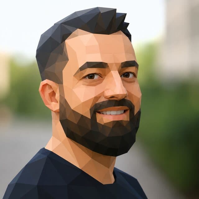 Stylizovaný low-poly portrét Martina Horského